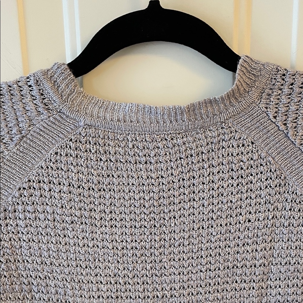 J. Crew Light Gray Textured Sweater Lightweight Size XS. Spring Summer - Picture 4 of 6
